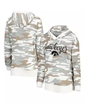Женский пуловер с капюшоном Iowa Hawkeyes San Pablo Camo Iowa Hawkeyes Pressbox, зеленый