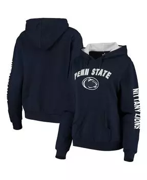 Женский пуловер с капюшоном Penn State Nittany Lions Loud and Proud темно-синего цвета Colosseum, синий