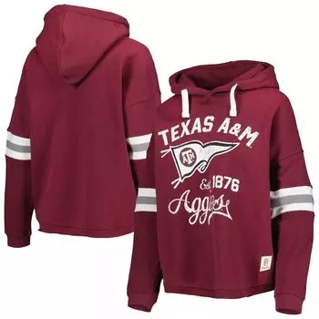 Женский пуловер с капюшоном Pressbox Maroon Texas A&M Aggies Super Pennant