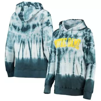 Женский пуловер с капюшоном Pressbox темно-синего цвета Notre Dame Fighting Irish Campus Tie Dye