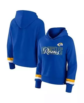 Женский пуловер с капюшоном Royal Los Angeles Rams Over Under Under Fanatics, синий