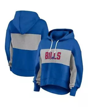 Женский пуловер с капюшоном с фирменным наполнителем Royal Buffalo Bills Fanatics, синий