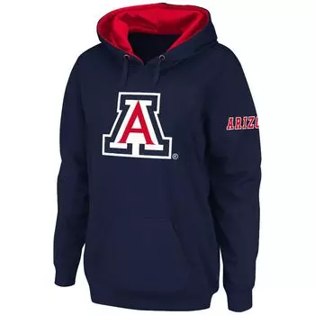 Женский пуловер с капюшоном Stadium Athletic темно-синего цвета Arizona Wildcats с большим логотипом
