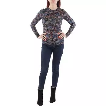 Женский пуловер с круглым вырезом и принтом животных BCBGMAXAZRIA, цвет abstract animal