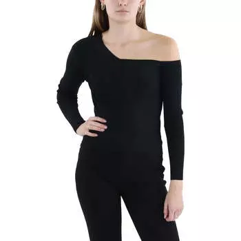 Женский пуловер с квадратным вырезом и длинными рукавами Lauren Ralph Lauren, черный