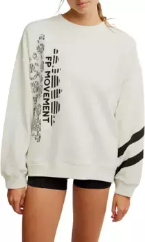 Женский пуловер с логотипом FP Movement All Star FP Movement, слоновая кость/черный