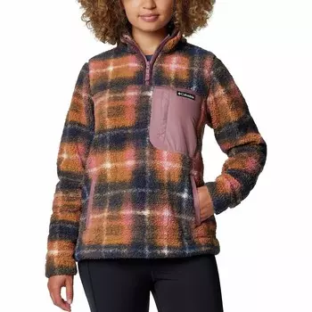 Женский пуловер с молнией 1/4 Columbia West Bend II, цвет Fig Omblur