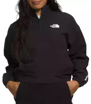 Женский пуловер с молнией 1/4 The North Face Tekware Grid, цвет Tnf Black/Npf