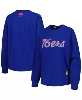 Женский пуловер с принтом реглан Royal Philadelphia 76ers Regina DKNY, синий