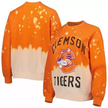 Женский пуловер с выцветшим рисунком Gameday Couture Orange Clemson Tigers Twice As Nice