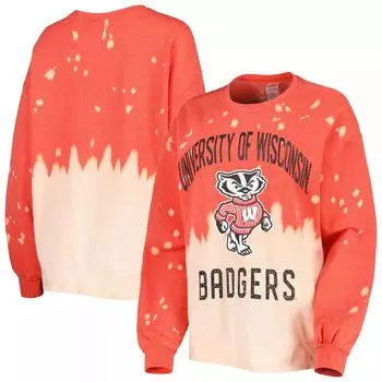 Женский пуловер с выцветшим рисунком Gameday Couture Red Wisconsin Badgers Twice As Nice