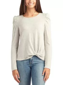 Женский пуловер с завязками спереди и рукавами-фонариками для юниоров BCX, цвет oatmeal