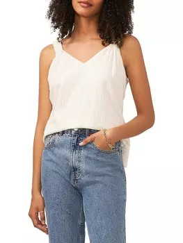 Женский пуловер в тонкую полоску металлик Vince Camuto, цвет New Ivory