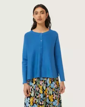 Женский расклешенный кардиган с круглым вырезом Compaa Fantstica, синий