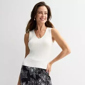 Женский ребристый свитер-майка Thalia Sodi, белый