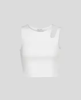 Женский ребристый укороченный топ Easy Wear, белый