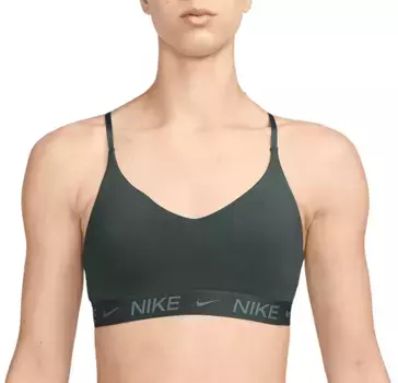 Женский регулируемый спортивный бюстгальтер с мягкой подкладкой Indy Light Support Nike, цвет Vintage Green