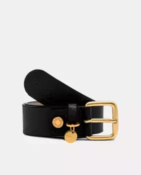 Женский ремень Gianni Chiarini из черной пузырчатой кожи. Шарм и заклепка с логотипом, чёрный