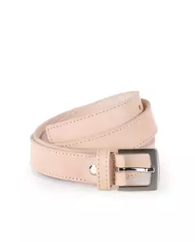 Женский ремень из бежевой кожи Jaslen