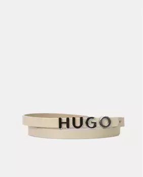 Женский ремень из гладкой натуральной кожи Hugo, цвет Natural