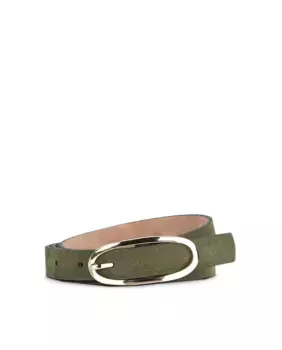 Женский ремень из кожи цвета хаки Jaslen