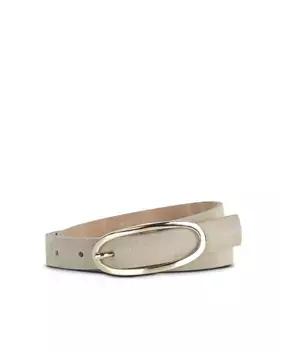 Женский ремень из серо-коричневой кожи Jaslen, цвет Natural