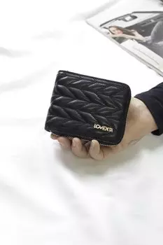 Женский ремень-кошелек на молнии с вышивкой Loventa, черный