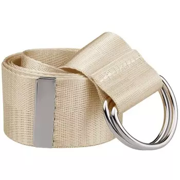 Женский ремень с двойной D-образной пряжкой, женские однотонные парусиновые регулируемые поясные ремни Elerevyo, цвет Khaki