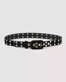 Женский ремень с люверсами Sandro, черный