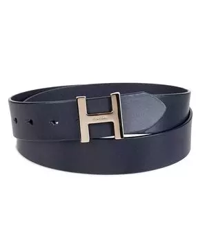 Женский ремень с пряжкой H и монограммой Tommy Hilfiger, синий