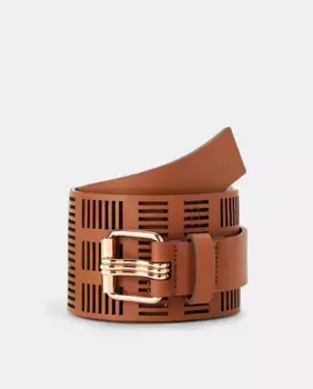 Женский ремень с вырубкой Jo & Mr. Joe, цвет 730 Camel