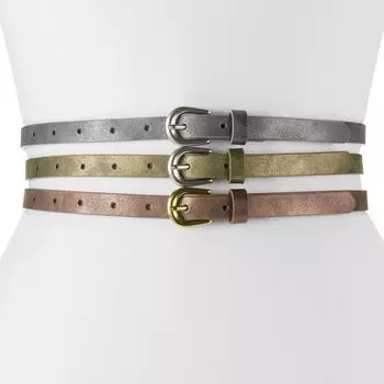 Женский ремень Sonoma Goods For Life из трех частей с металлической пряжкой Sonoma Goods For Life