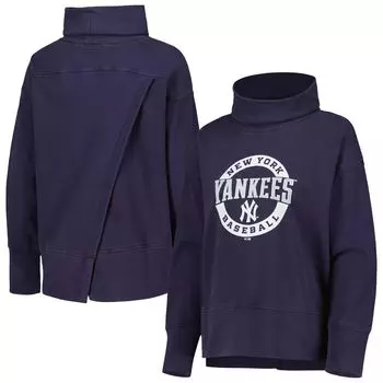 Женский ровный свитер темно-синего цвета свитшот New York Yankees Sunset Farm Team