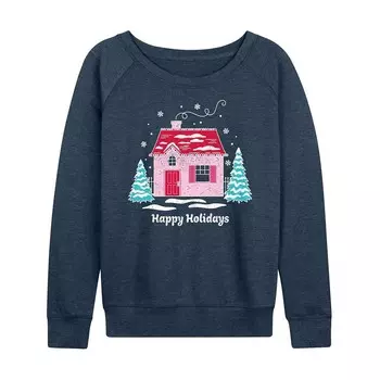 Женский розовый легкий свитшот из френч терри Holiday House Licensed Character, цвет Heather Indigo
