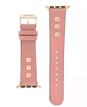 Женский розовый ремешок из искусственной кожи с заклепками, совместимый с Apple Watch 42/44/45/Ultra/Ultra 2 Steve Madden, мультиколор