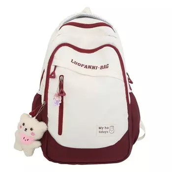 Женский рюкзак Barang Balang, Синий + румяный кулон в виде мишки