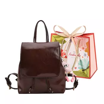 Женский рюкзак Cwatcun, Черный (с подвеской)