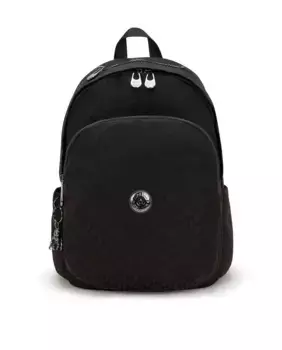 Женский рюкзак Delia с верхней ручкой и черным принтом Kipling, черный