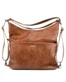 Женский рюкзак из эко-кожи в цвете кожи Stamp, светло-коричневый