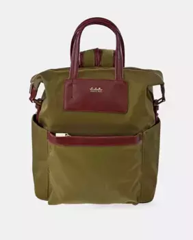 Женский рюкзак из бордового нейлона и кожи El Caballo, мультиколор