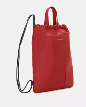 Женский рюкзак из бычьей кожи в стиле мешок красного цвета Scharlau, красный