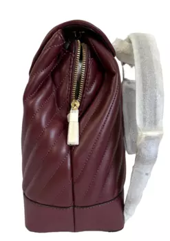 Женский рюкзак Michael Kors из веганской кожи розового цвета с цепочкой, цвет Merlot/ Brown
