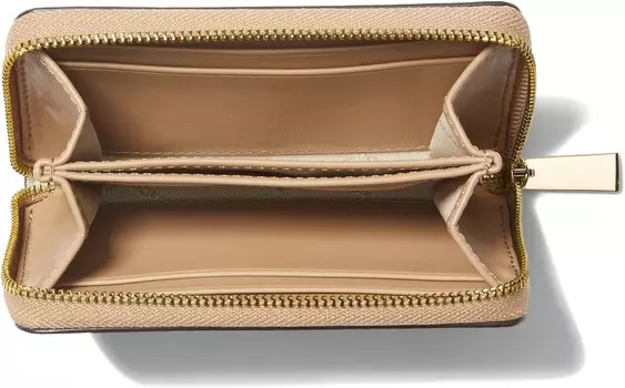 Женский рюкзак Michael Kors Jet Set, маленькая визитница на молнии, ванильный/багажник