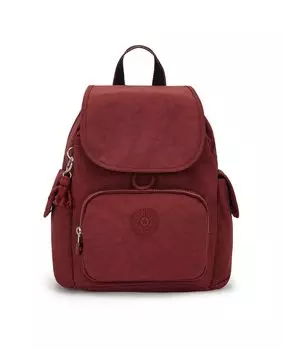Женский рюкзак на магнитной застежке бордового цвета Kipling, бордо