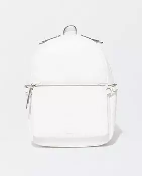 Женский рюкзак на молнии и с несколькими отделениями белого цвета Parfois, белый