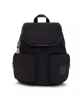 Женский рюкзак с черной магнитной застежкой Kipling, черный