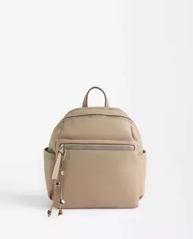 Женский рюкзак с несколькими отделениями и простой застежкой-молнией Parfois, цвет Marrn claro