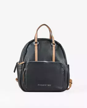 Женский рюкзак с текстурой черного зерна PACOMARTINEZ, чёрный