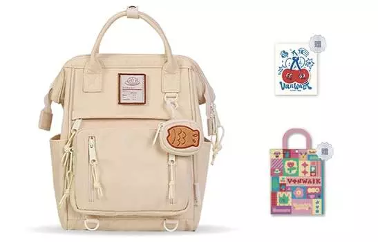 Женский рюкзак VANWALK Cheese Series, Винтажное печенье коричневое (большое)