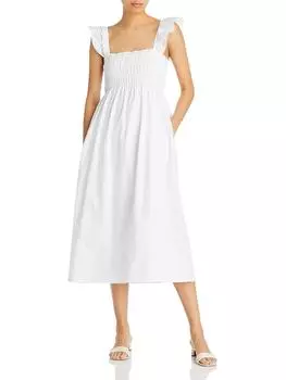 Женский сарафан длиной до колена с оборками French Connection, цвет linen white